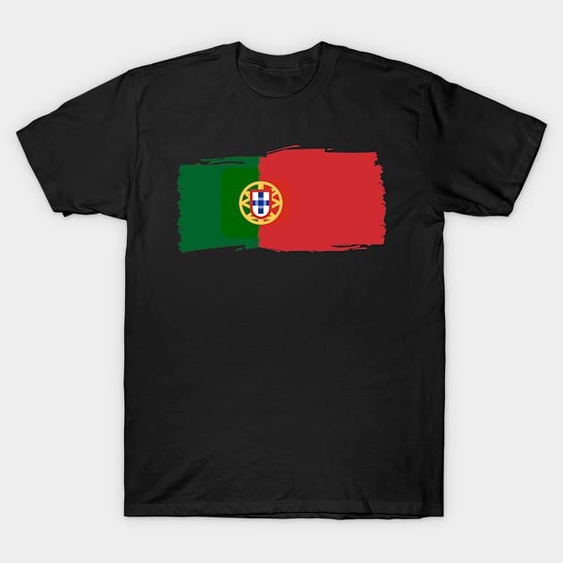 Portugal painted flag T-Shirt by Luso Store